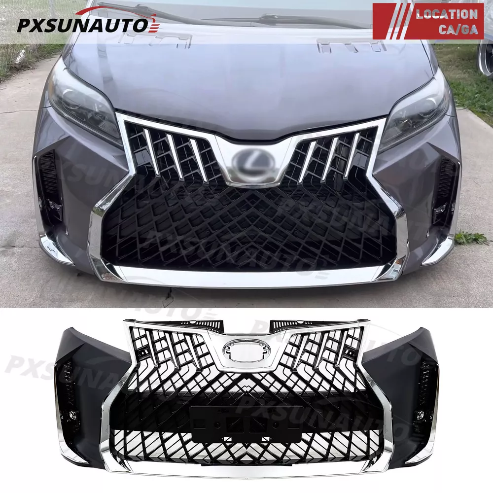 TOP GEAR MOTORS Front Bumper with Fog Lights & Upper Grille, Fits 2011 ...