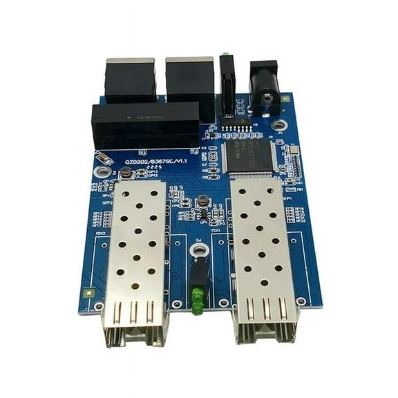 TOP! Gigabit Ethernet Fiber Switch 2RJ45 UTP 2SFP Optical Media Converter 2SC 10/100/1000M