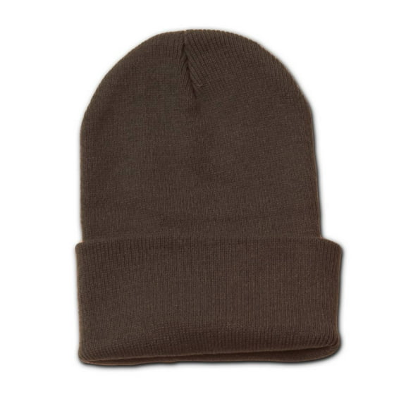 TOP HEADWEAR Long Cuff Beanie Cap, Brown