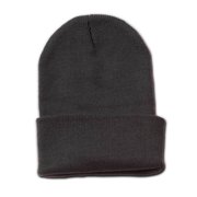 TOP HEADWEAR Long Cuff Beanie Cap, Charcoal