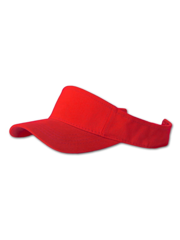 Plain Single Sports Visor- Red