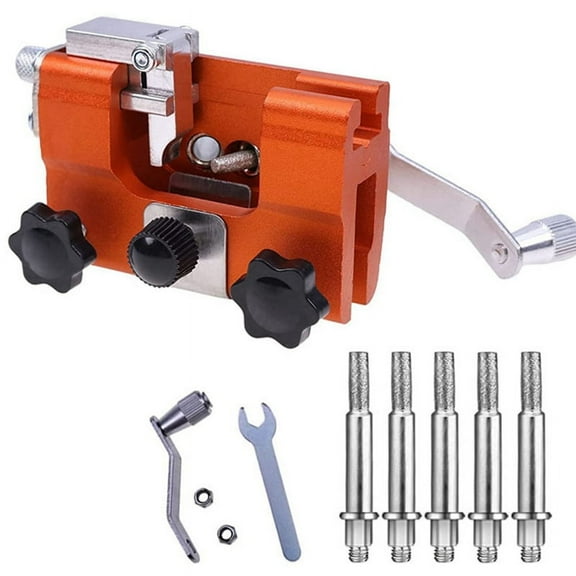 TOP! Hand Crank Chain Grinder Portable Household Hardware Tool Grinding Clip Saws Sharpener