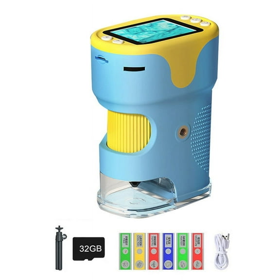 TOP! Handheld Digital Microscope for Kids with 2inch HD Screen, 200-1000X Pocket Microscope, Educational Gift Children