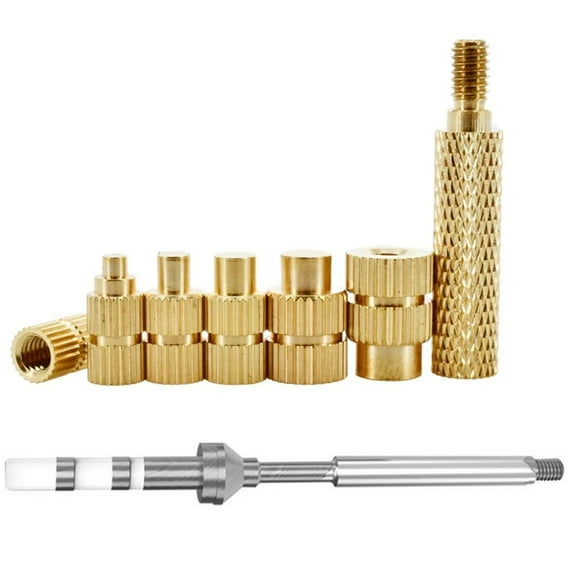 TOP! Heat Set Insert Tool M2-M8 Hot Melt Brass Knurled Nut Embedded Insertion Tip Adapter TS100/TS101 Soldering Iron