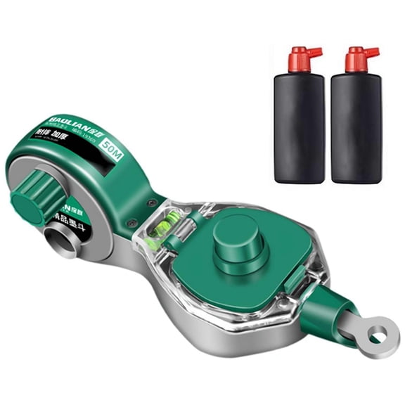 TOP! Ink Scriber Line Carpenter Tool, Woodworking Marker Tool with Manual Winding for Wood and Bricks B