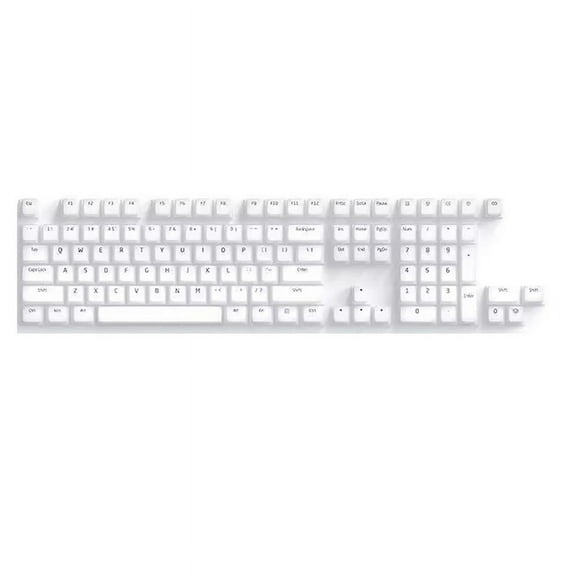 Jelly Pudding Soft Silicone Keycap Set ABS 113 Keys Matte Transparent Girl Simple for 60/84/98/108 Mechanical Keyboards
