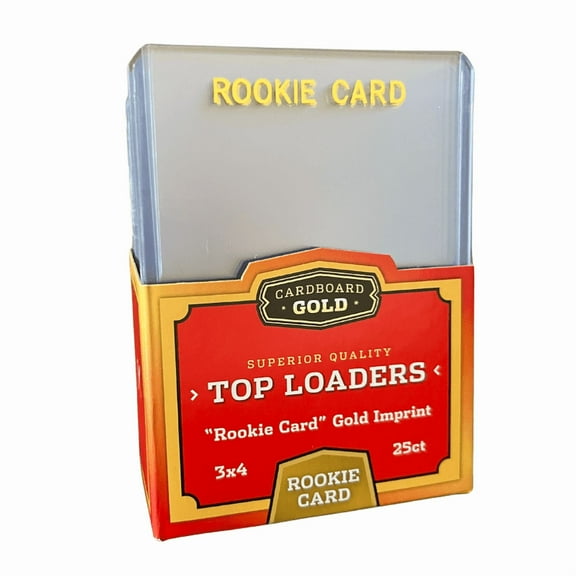 TOP LOADER 3x4 WITH ROOKIE 'GOLD' IMPRINT - 25 Count Pack