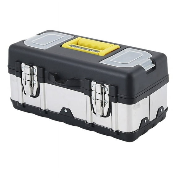 TOP! Large Capacity Tool Box Portable Hardware Storage Home Car Repair 20 Inch Stainless Steel