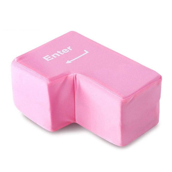 TOP! Large USB Enter Key Pillow - Stress Relief, Decompression Tool for Programmers, Soft Desktop Cushion, Novelty Gadget