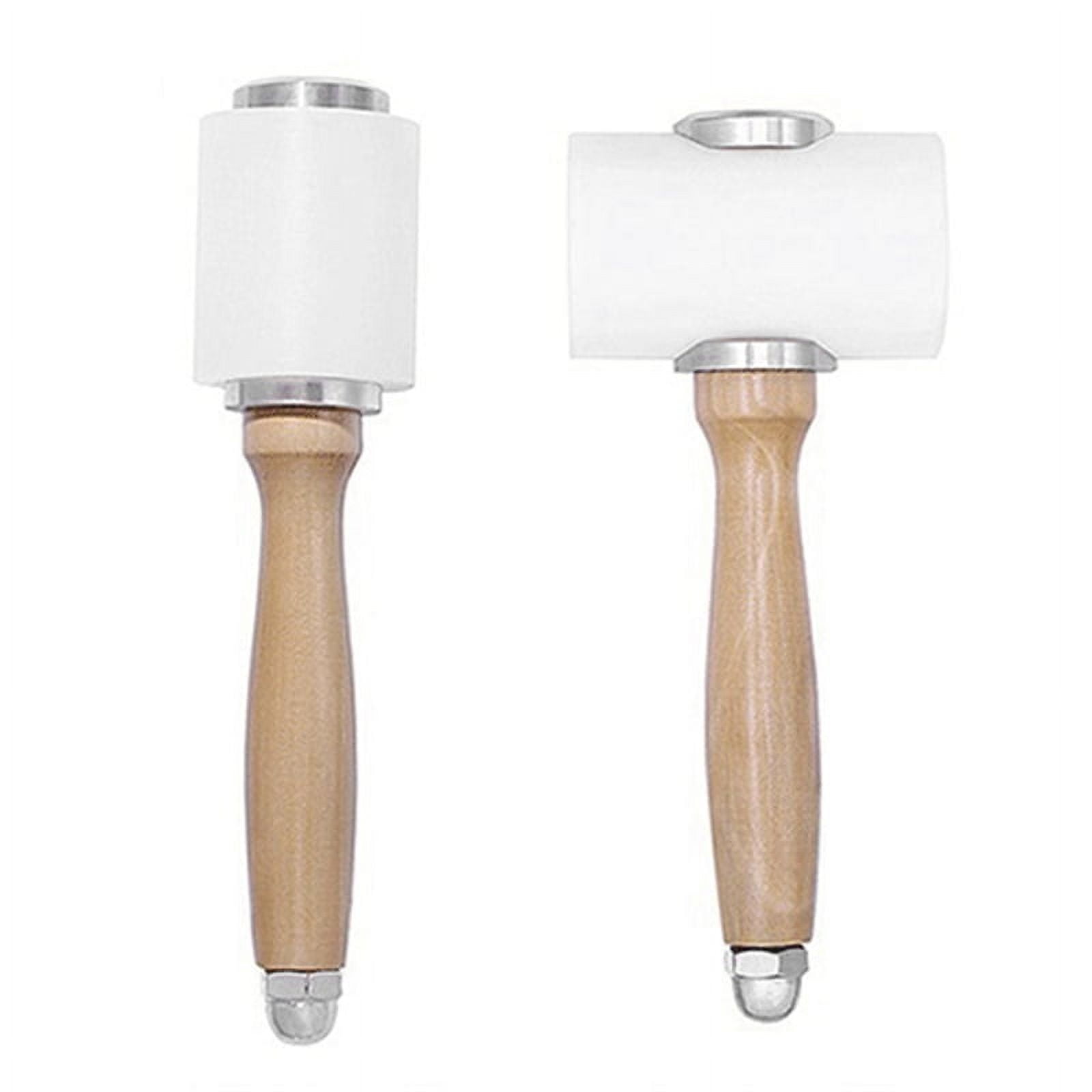 TOP! Leather Carving Hammer DIY Mallet Nylon Wooden Handle Sewing Cowhide Tool Kit