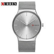 TOP Luxury Brand CURREN Fashion Business Men Watches Ultra thin Male Clock Analog Quartz Sports Steel Waterproof Wristwatch