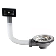 TOP-MAX 1 Set Sink Drain Assembly Kitchen Sink Basket Strainer&nbsp;Stainless Steel Kitchen Sink Waste Plug Square Shape