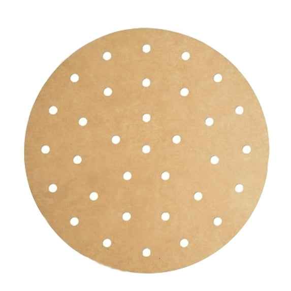 TOP-MAX 100PCS Raw Wood Pulp Greaseproof Paper Air Fryer Paper Liners Reusable