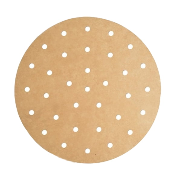 TOP-MAX 100PCS Raw Wood Pulp Greaseproof Paper Air Fryer Paper Liners Reusable