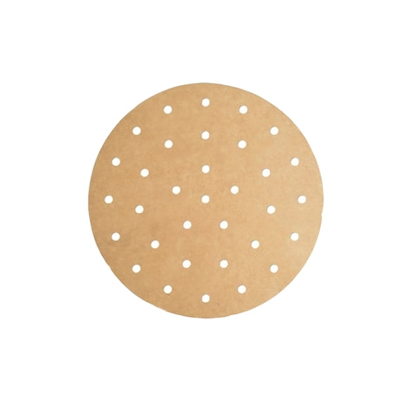 TOP-MAX 100PCS Raw Wood Pulp Greaseproof Paper Air Fryer Paper Liners Reusable