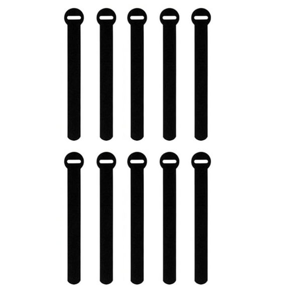 TOP-MAX 10PCS Electrical Cable Labels Data Cable Management Tool Charging Wire Cords Tags (Black)