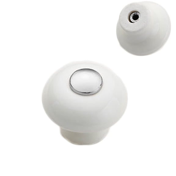 TOP-MAX 1PCS Cream Zinc Alloy Cabinet Handle Ceramic Cabinet Pulls Minimalist Style (Screws Included)