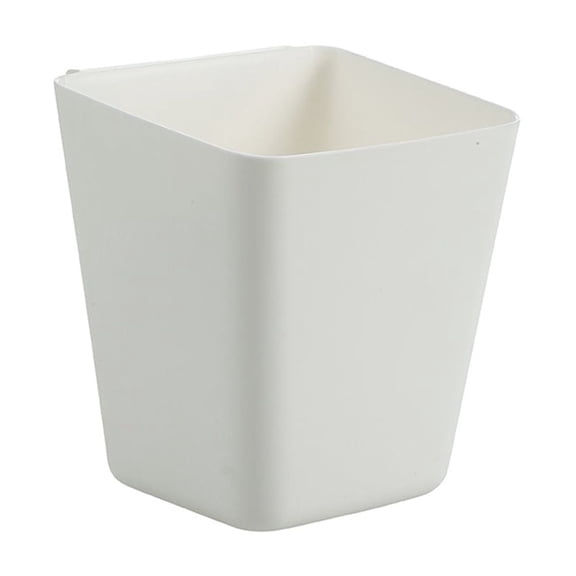 TOP-MAX 1PCS Plastic Hangable Storage Basket Mini Storage Cup Organizer Container for Kitchens Bathroom (White)
