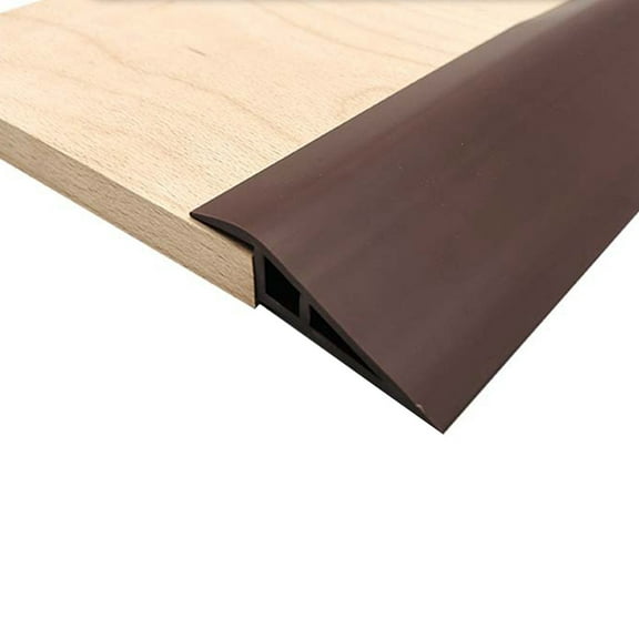 TOP-MAX 1m/3.28ft Self-adhesive PVC Door Threshold Transition Strip Door Threshold Transition Strip Brown
