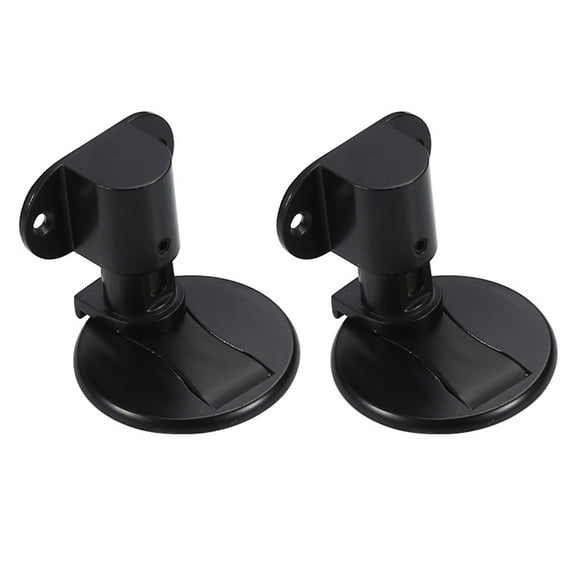 TOP-MAX 2PCS Metal Magnetic Door Stoppers Zinc Alloy Door Stopper Holder Adjustable Height Door Safety Catch Stopper Black