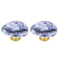 thumbnail image 1 of TOP-MAX 2PCS Natural Stone Heart-Shaped Knobs Aluminum Alloy Base Dresser Drawer/Door Hardware, 1 of 8
