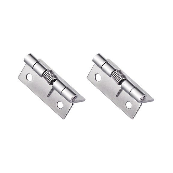 TOP-MAX 2PCS Self-Opening Spring Hinges Stainless Steel Door Hinges Closing Spring Hinges for Invisible Doors (Model 8649)