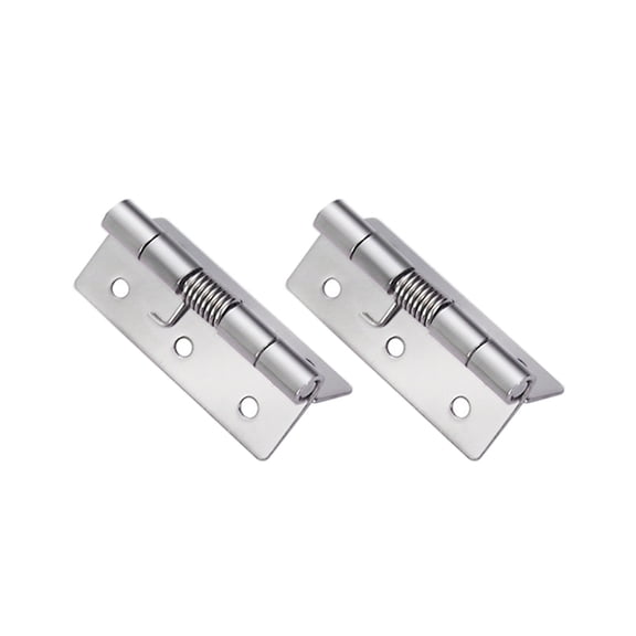 TOP-MAX 2PCS Self-Opening Spring Hinges Stainless Steel Door Hinges Closing Spring Hinges for Invisible Doors (Model 8653)