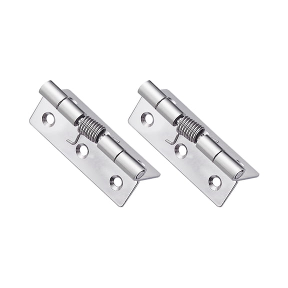 TOP-MAX 2PCS Self-Opening Spring Hinges Stainless Steel Door Hinges Closing Spring Hinges for Invisible Doors (Model 8654)