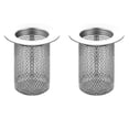 thumbnail image 1 of TOP-MAX 2PCS Stainless Steel Drain Pipe Filter Stainless Steel Kitchen Sink Drainage Strainer Bathroom Sink Drain Strainer (Short Model), 1 of 8