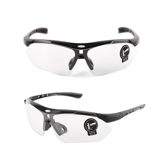 TOP-MAX 2pcs Safety Sunglasses for Men Women, Reading and Outdoor Polarized PC Frame Glasses, UV400 (Clear)