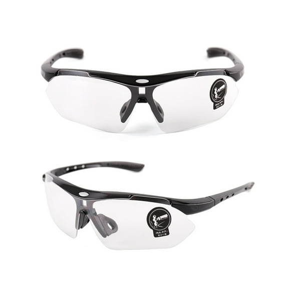 TOP-MAX 2pcs Safety Sunglasses for Men Women, Reading and Outdoor Polarized PC Frame Glasses, UV400 (Clear)