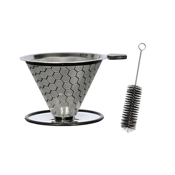 TOP-MAX 304 Stainless Steel Coffee Filter Coffee Dripper Paperless Hand-Brewed Coffee Filter