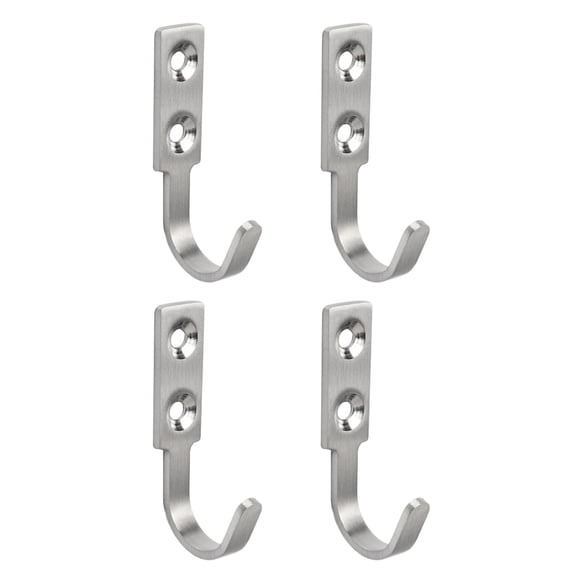 TOP-MAX 4PCS Jack Stands Wall Mount Organizer 304 Stainless Steel Holder Hooks for Home Office (H-054 Silver)