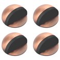 thumbnail image 1 of TOP-MAX 4PCS Stainless Steel Floor Door Stopper with Thicken Base Semi-Circle Design No-Punch Rubber Doorstop Vintage Red, 1 of 7