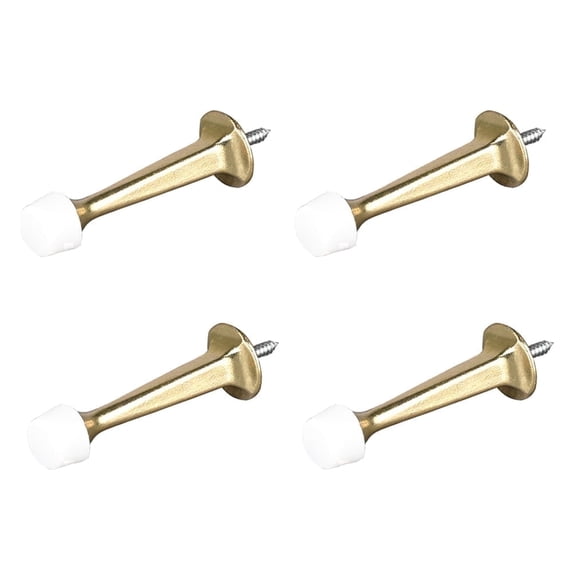 TOP-MAX 4PCS Wall Mount Door Stopper Metal Door Holder Door Safety Stopper Protector for Room Kitchen Bathroom Gold