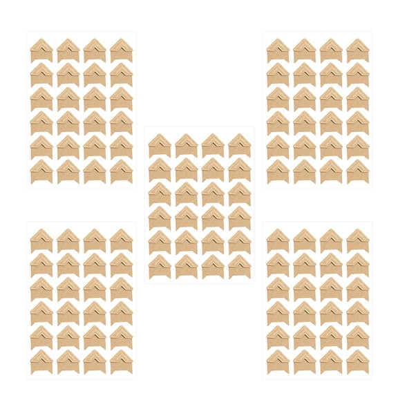 TOP-MAX 5 Sheets x 24 Pieces Photo Corner Stickers Self Adhesive Picture Frame Corners Sticker (Brown)