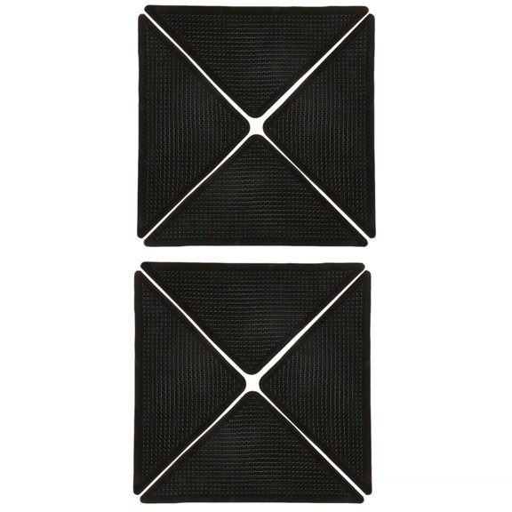 TOP-MAX 8PCS Carpet Non-Slip Tapes for Hardwood & Tile Floors Rug Gripper Rugs Pads Black