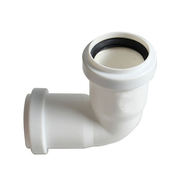 TOP-MAX 90 Degree Bend Waste Pipe Fitting Push Fit Waste Pipe Bend (White or Gray Randomly)