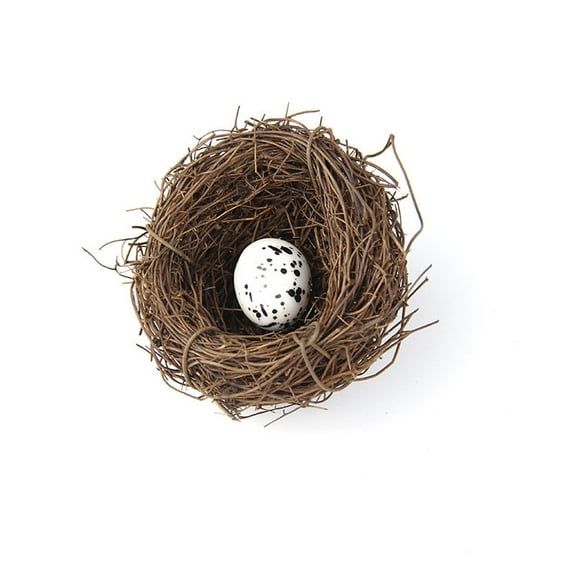 TOP-MAX Artificial Bird Nest with Artificial Egg Decorative Rattan Bird Nest for Wedding Decoration Holidays