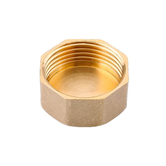TOP-MAX Brass Cap Plug Copper Plug with Female Thread Female Connector DN25 1''(32mm)