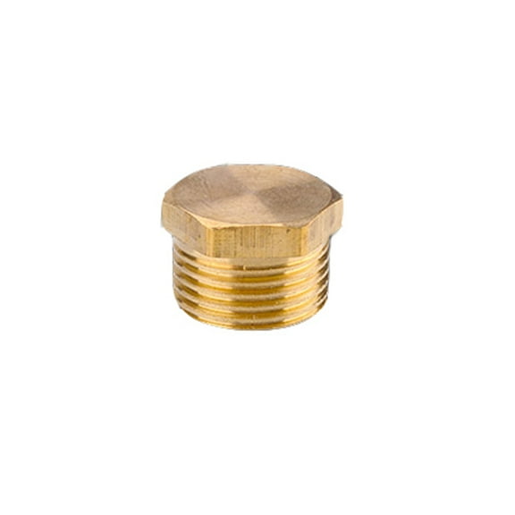 TOP-MAX Brass Cap Water Pipe Plug Male Threaded Brass Male Threaded Connector 3/8''(16mm)