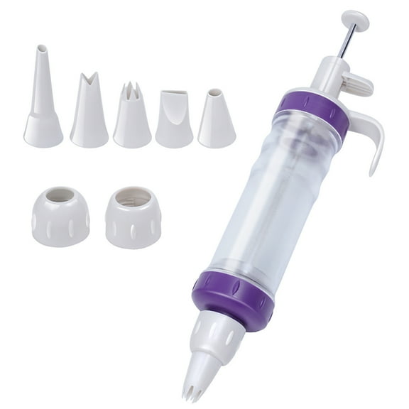 TOP-MAX Cake Decorating Kit Set with 1 Injector, 2 Tip Couplers and 5 Decorating Tips, Baking Piping Nozzle Tip Set