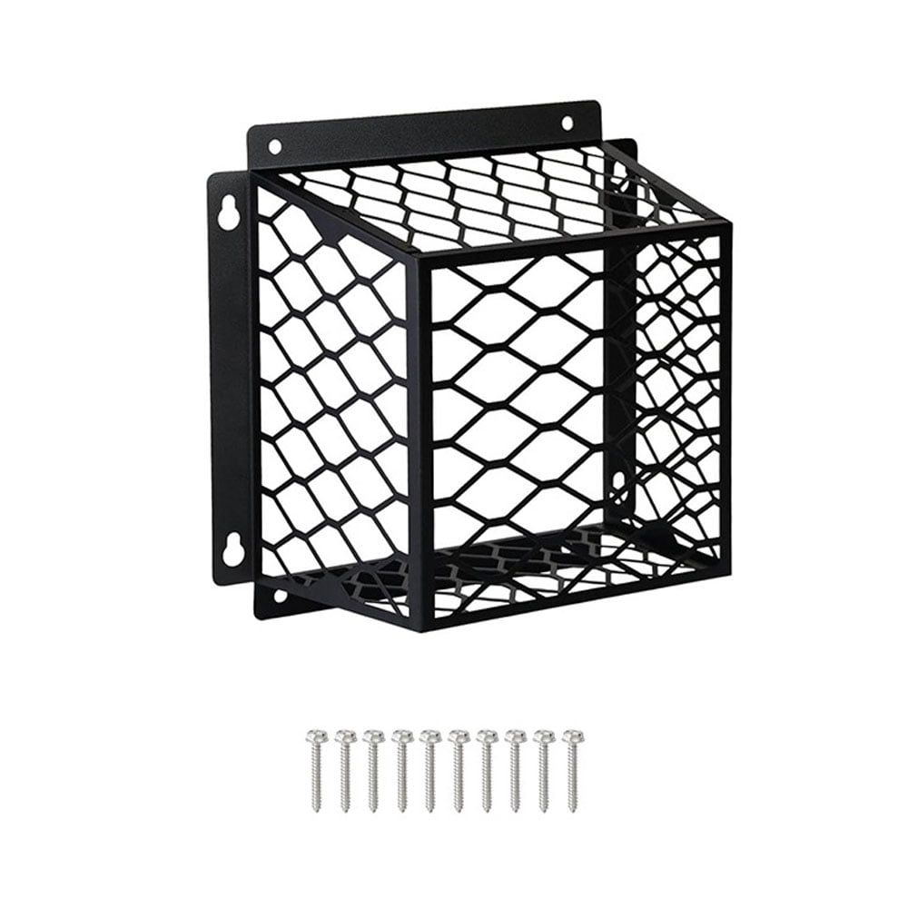 TOP-MAX Carbon Steel Dryer Vent Bird Guard with Screws, Universal Outdoor Dryer Vent Cage Cover fit for 3" to 4" Dryer Vents Cover, Black