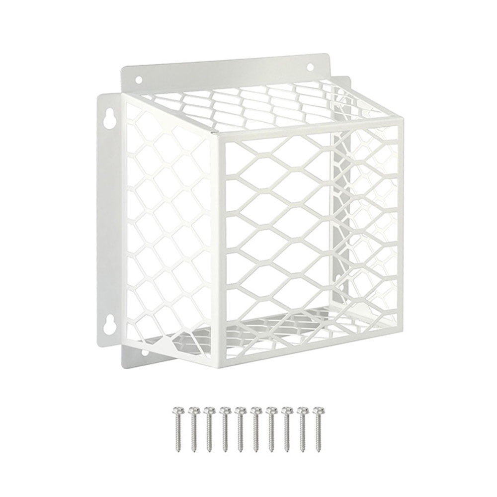 TOP-MAX Carbon Steel Dryer Vent Bird Guard with Screws, Universal Outdoor Dryer Vent Cage Cover fit for 3" to 4" Dryer Vents Cover, White