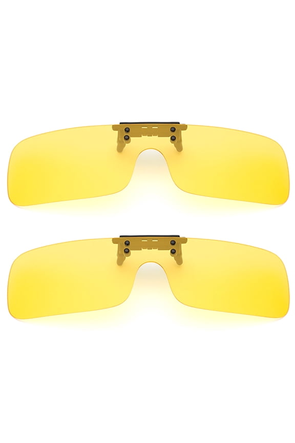 Clip On Sunglasses, Polarized Lenses, Easy to Clip on Glasses, Unisex (2pcs, Blue)