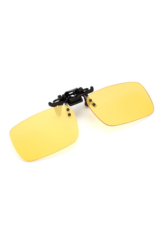 Clip-on Polarized Sunglasses Fashion Sunglasses Clip UV400 Protection Eyes Polarized Lenses Yellow (1 Pack)