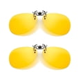 thumbnail image 1 of TOP-MAX Clip-on Polarized Sunglasses, Night Driving Glasses Clip, UV400 Protection Anti Glare (2pcs, Ellipse-Yellow), 1 of 7