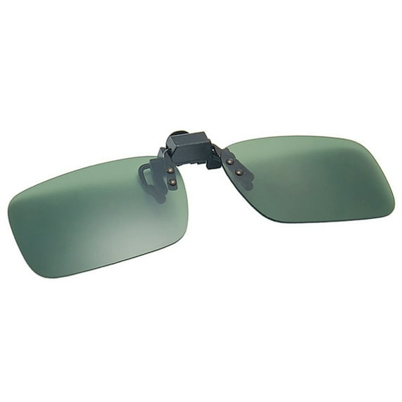 TOP-MAX Clip-on Polarized Sunglasses, Resin Lens Polarized Sunglasses Clip, for Men and Women (2pcs, Green)