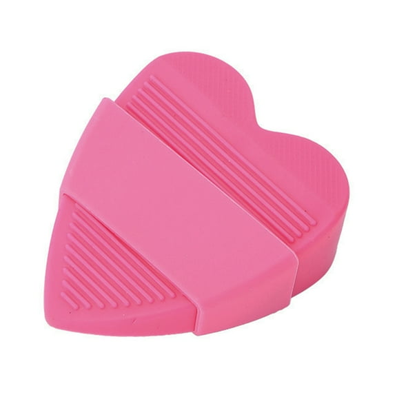 TOP-MAX Door Stop PVC Cute Heart-Shaped Door Safety Catch Stopper Door Holder for Home Office Kitchen Bathroom Door (Pink)