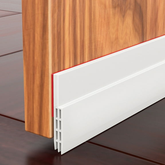 TOP-MAX Doors Draft Exluder Strip 1m/3.3ft Doors Bottom Draught Excluder Strip for Doors Bottom Showers Window White